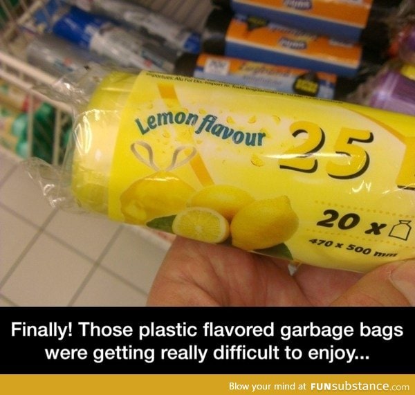 Flavored plastic bags