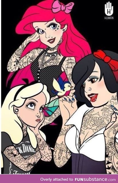 Disney After Dark, Princesses Gone Punk, Enchanted Getting Inked?  You Decide...