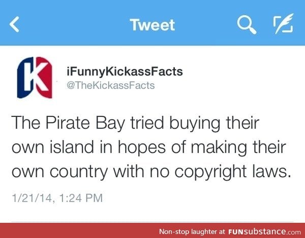 Pirate bay wants to but their own island