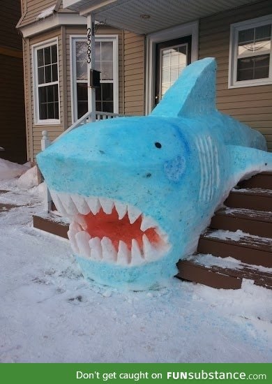 The guy down the street makes the coolest snow sculptures