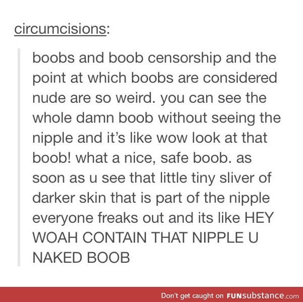 Naked boob