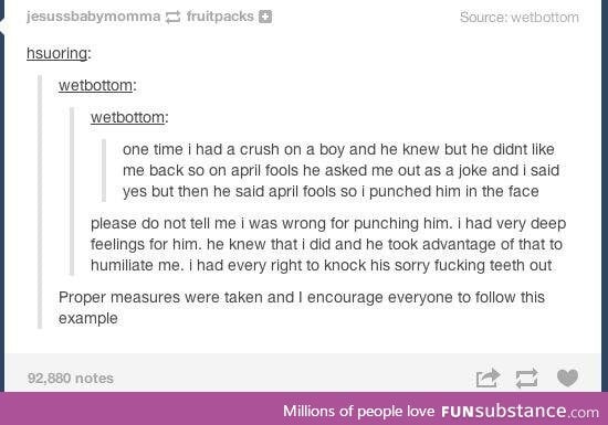 the perfect response to a douchebag prank