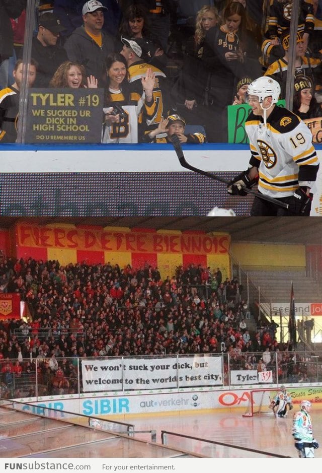 Tyler Seguin got a new fan poster at EHC Biel, Switzerland