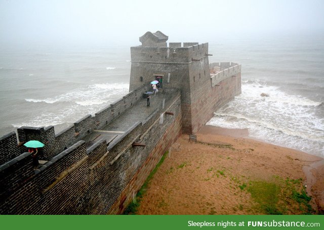 End of the Great Wall of China