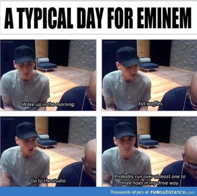 Typical day for eminem