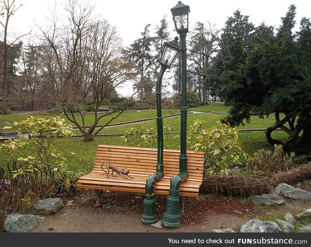 Lamps in a park. Turin, Italy