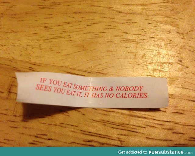 Never take diet advice from the local Chinese