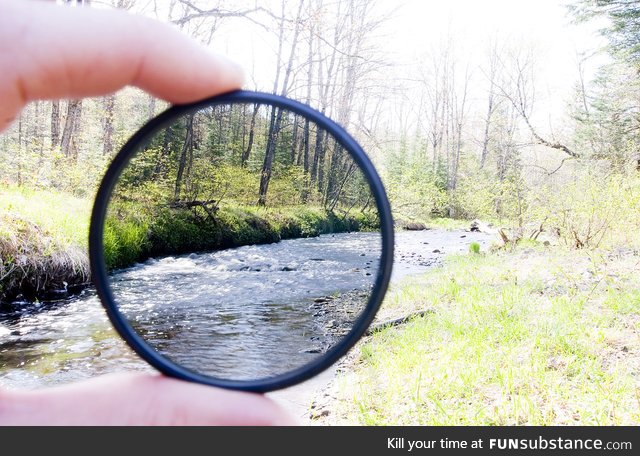 A natural density filter, which is used to avoid overexposed pictures