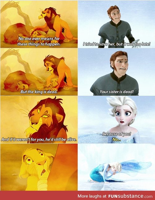 parallels between the lion king and frozen