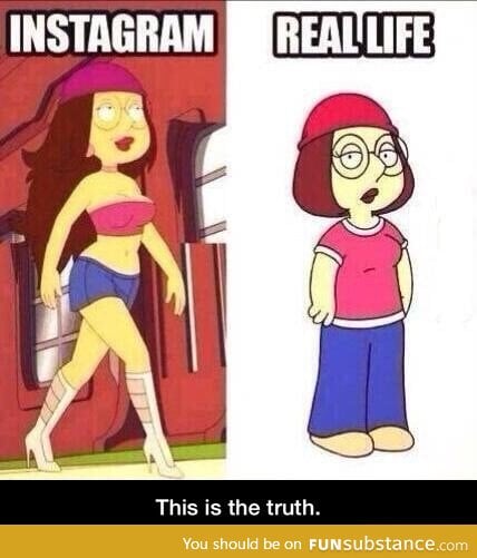 Instagram vs real life