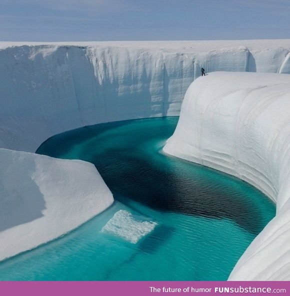 Ice canyon, greenland