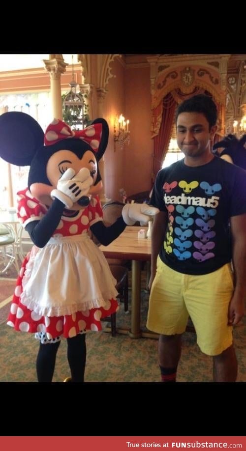 Wearing the wrong shirt at Disneyland