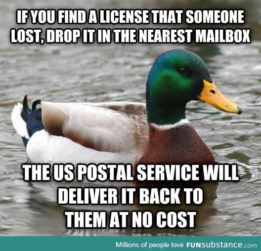 If you find a lost license