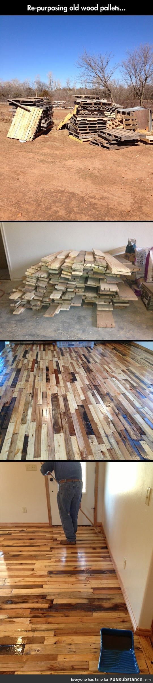 Reusing old woods pallets