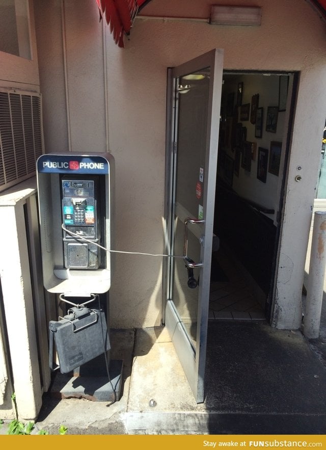 Proper use of a pay phone in 2014