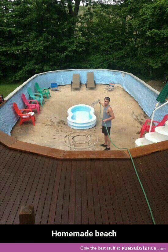 Homemade beach