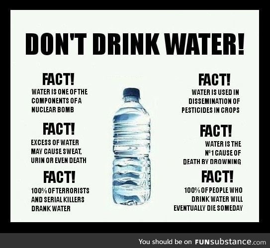 Don't drink water!