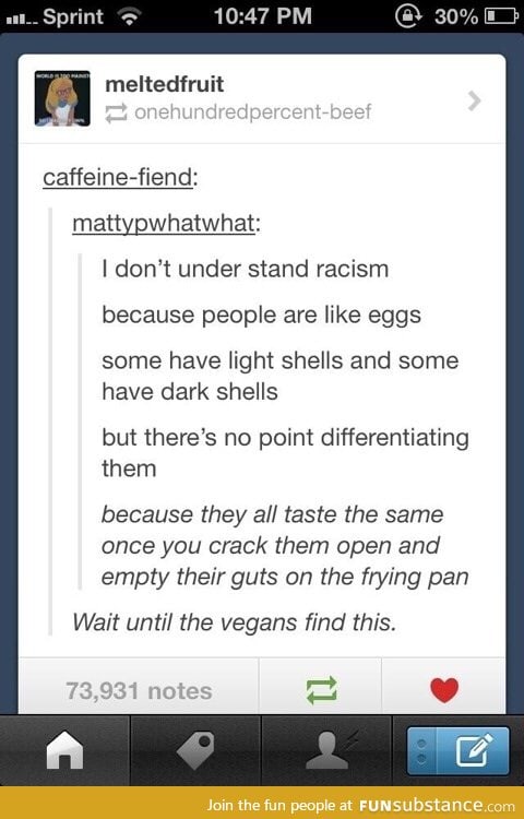 Racism & eggs