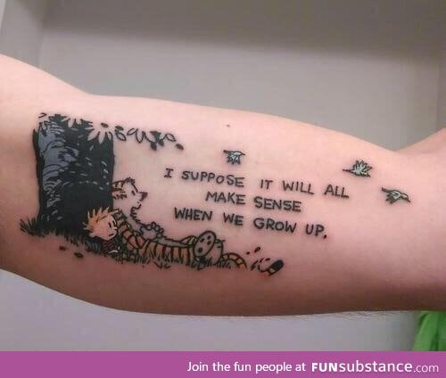 Calvin & Hobbes tattoo