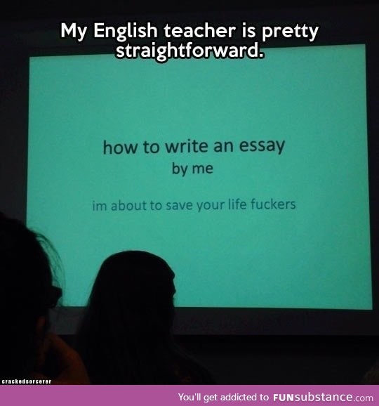 Straightforward teacher