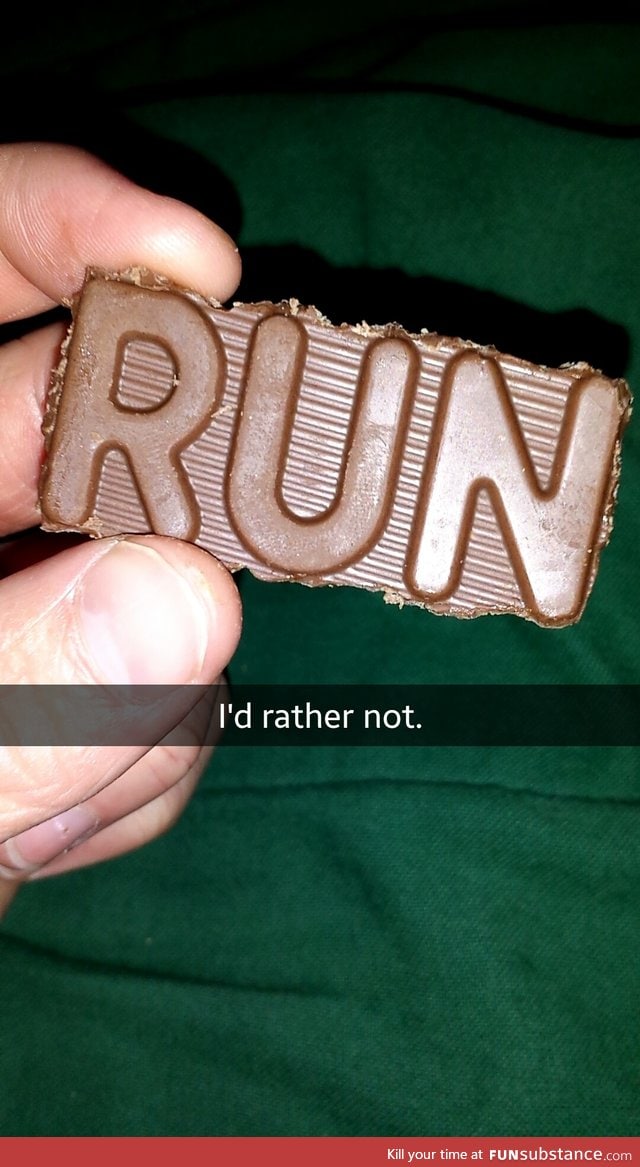 Don't tell me what to do Crunch bar.