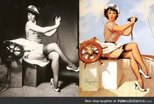 pin-ups,before and after