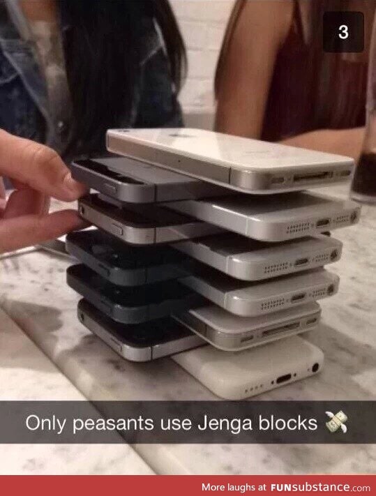 Rich people's jenga