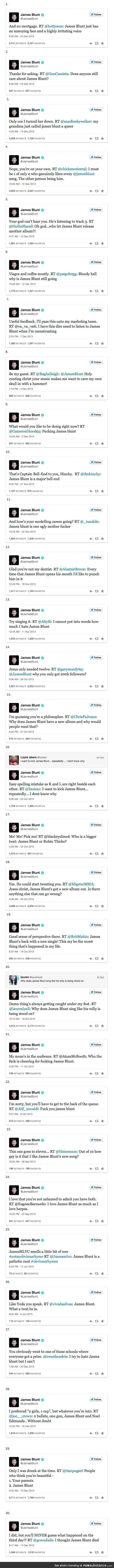 30 reasons why James Blunt won twitter