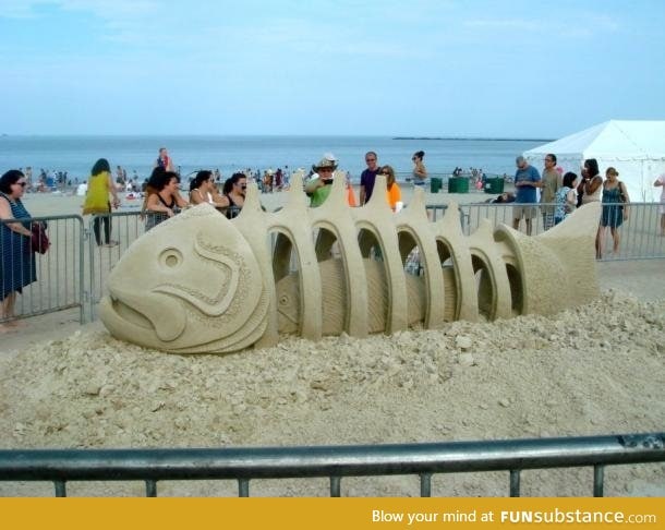 Amazing sand sculpture