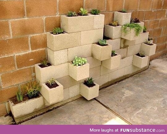 Creative use of cinder blocks