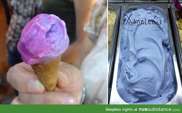 “XAMALEÓN,” AN ICE CREAM THAT CHANGES COLOR AS YOU LICK IT