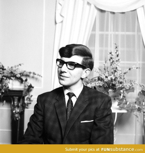 Stephen Hawking before he developed ALS (amytrophic lateral sclerosis)