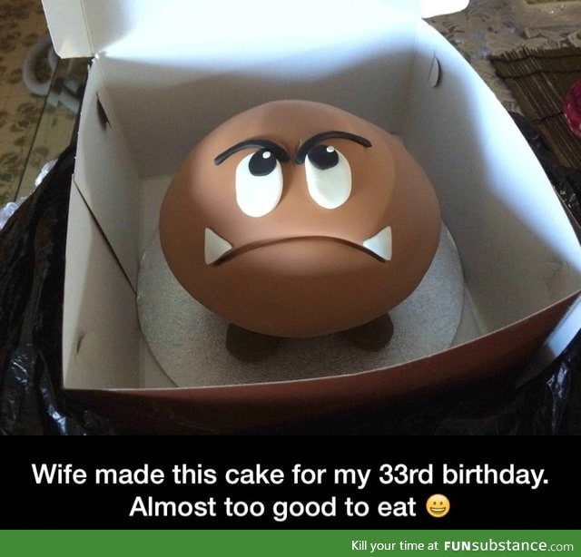 Lucky guy's cake