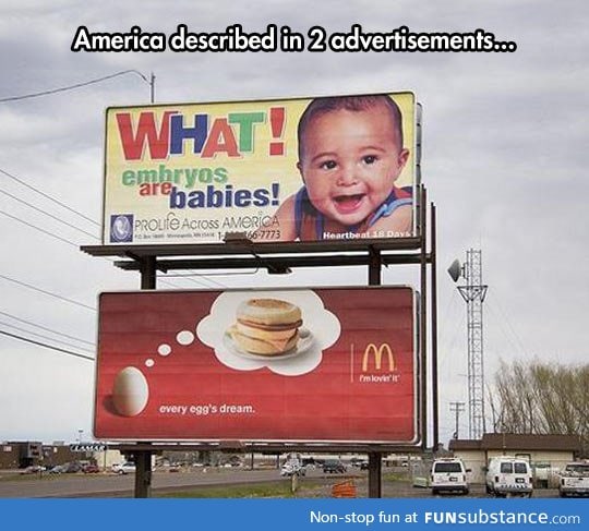 America summed up in two ads