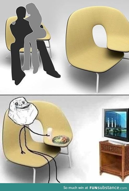 The perfect chair for watching movies with my true love.