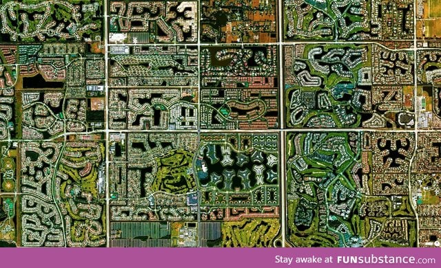 Modern Art...Just kidding, it's an aerial view of Florida