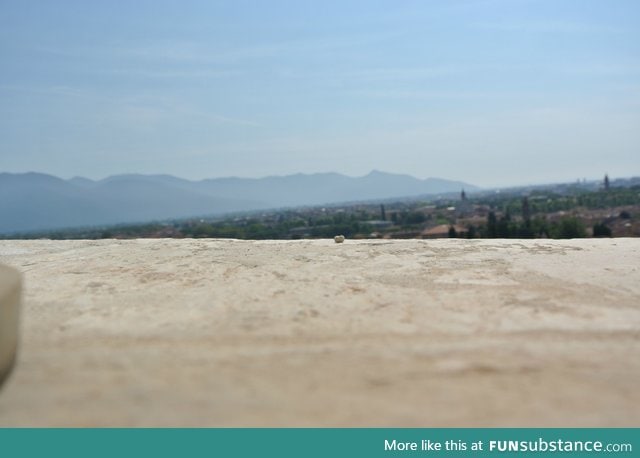 A camera flat on top of the leaning tower of Pisa and took this pic