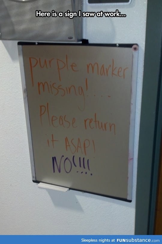 Please return the marker