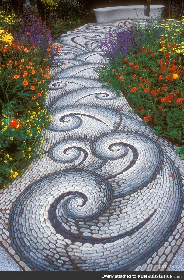 Magical pebble path