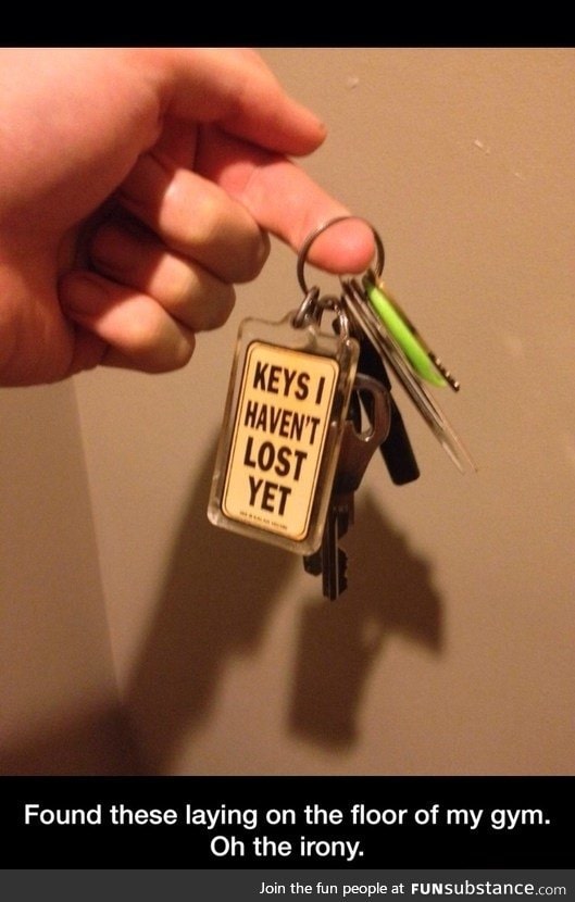 Ironic key chain