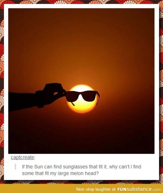 Sun with glasses