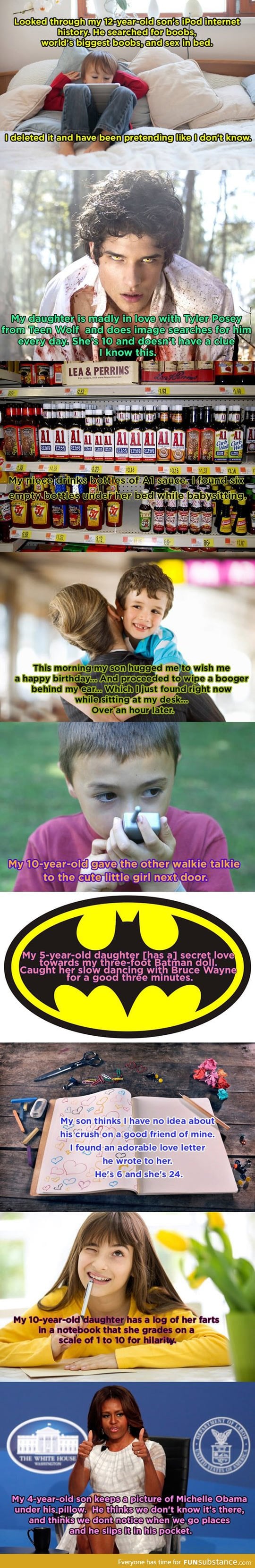 Parents confess funny secrets their kids are trying to hide