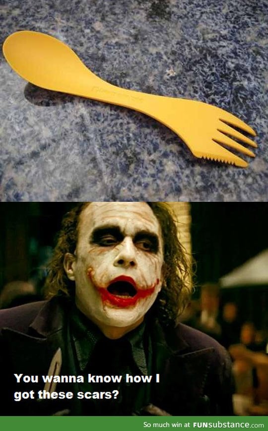 A fork, knife and spoon all in one