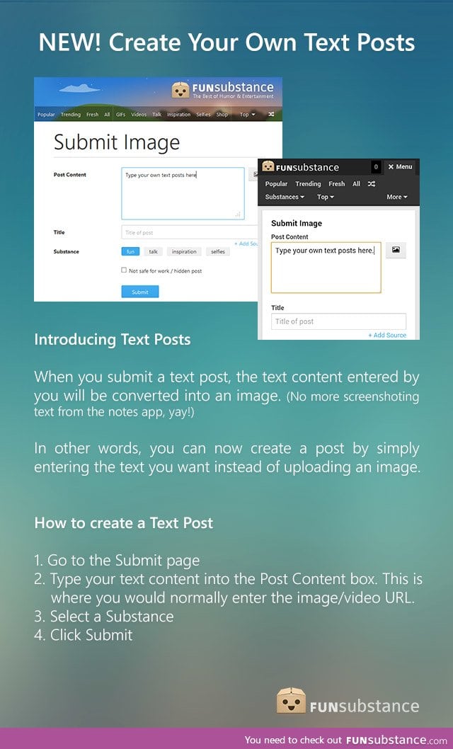 Create Your Own Text Posts