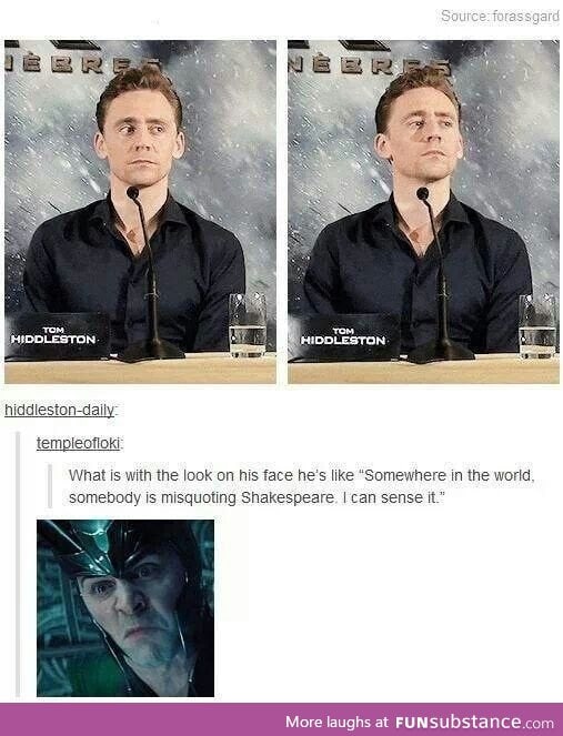 Hail Hiddleston *kneeling*