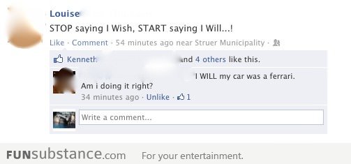 Start saying I will!