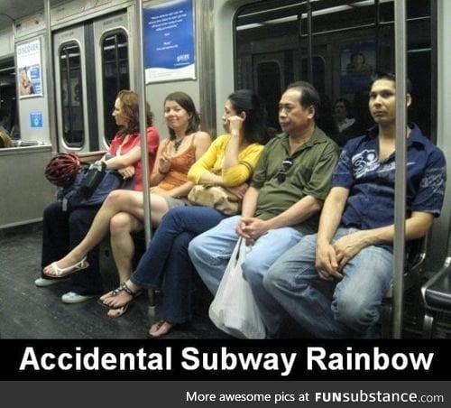 subway rainbow