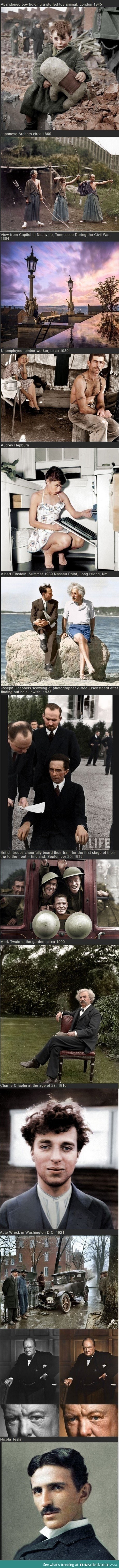 Historical photos in colour