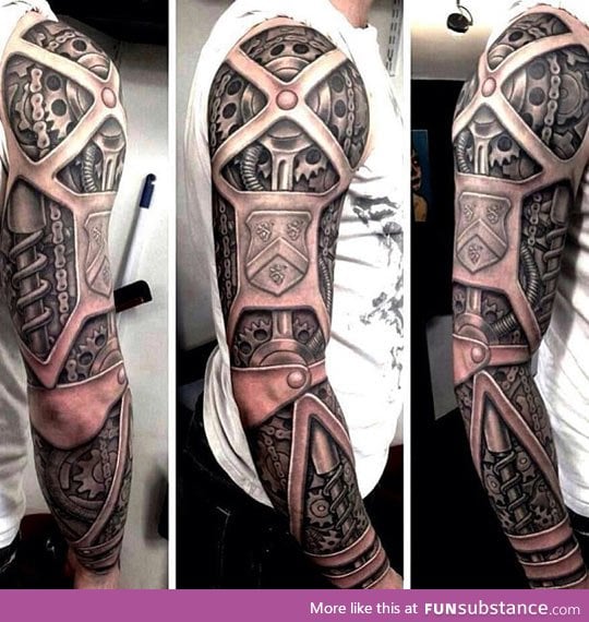 Mechanical arm tattoo