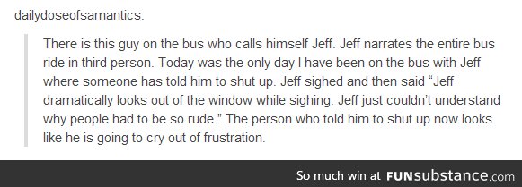 Oh jeff . .